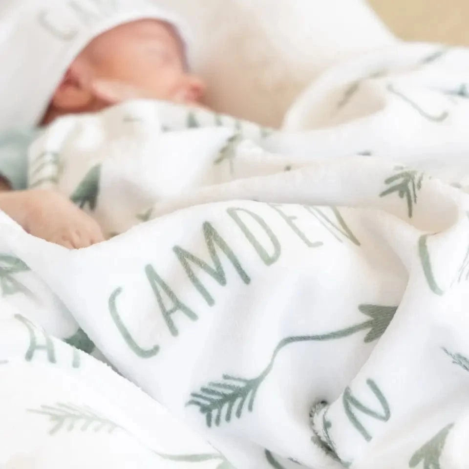 Arrow Plush Personalized Name Blanket