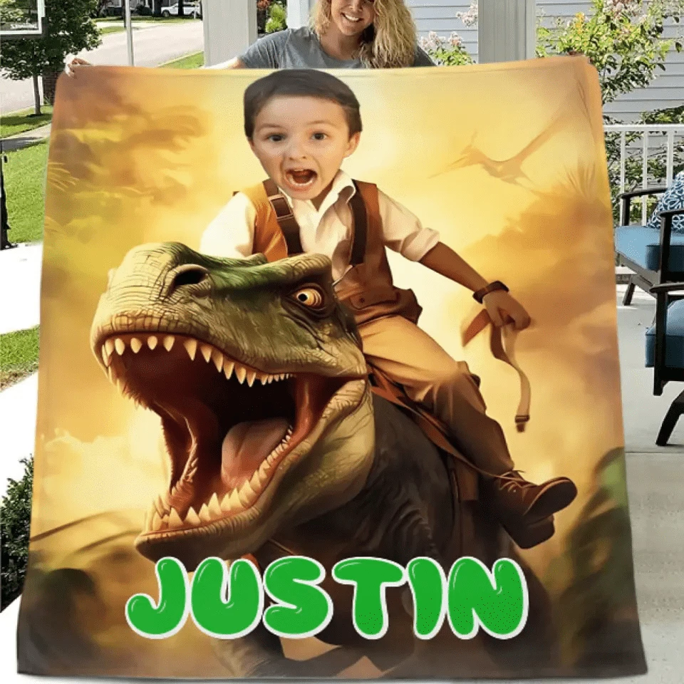 Dinosaur Series Name Photo Customized School Bag - A Gift For Your Child For The School Season!