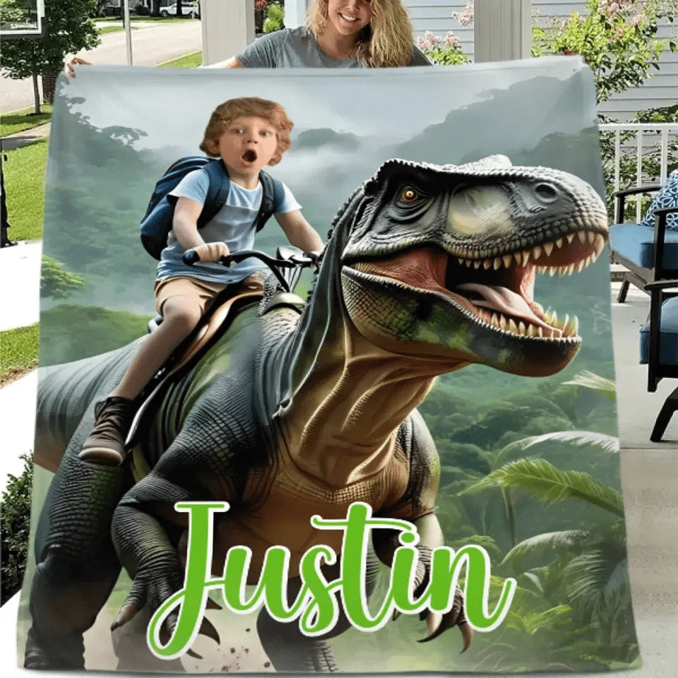 Dinosaur Series Name Photo Customized School Bag - A Gift For Your Child For The School Season!