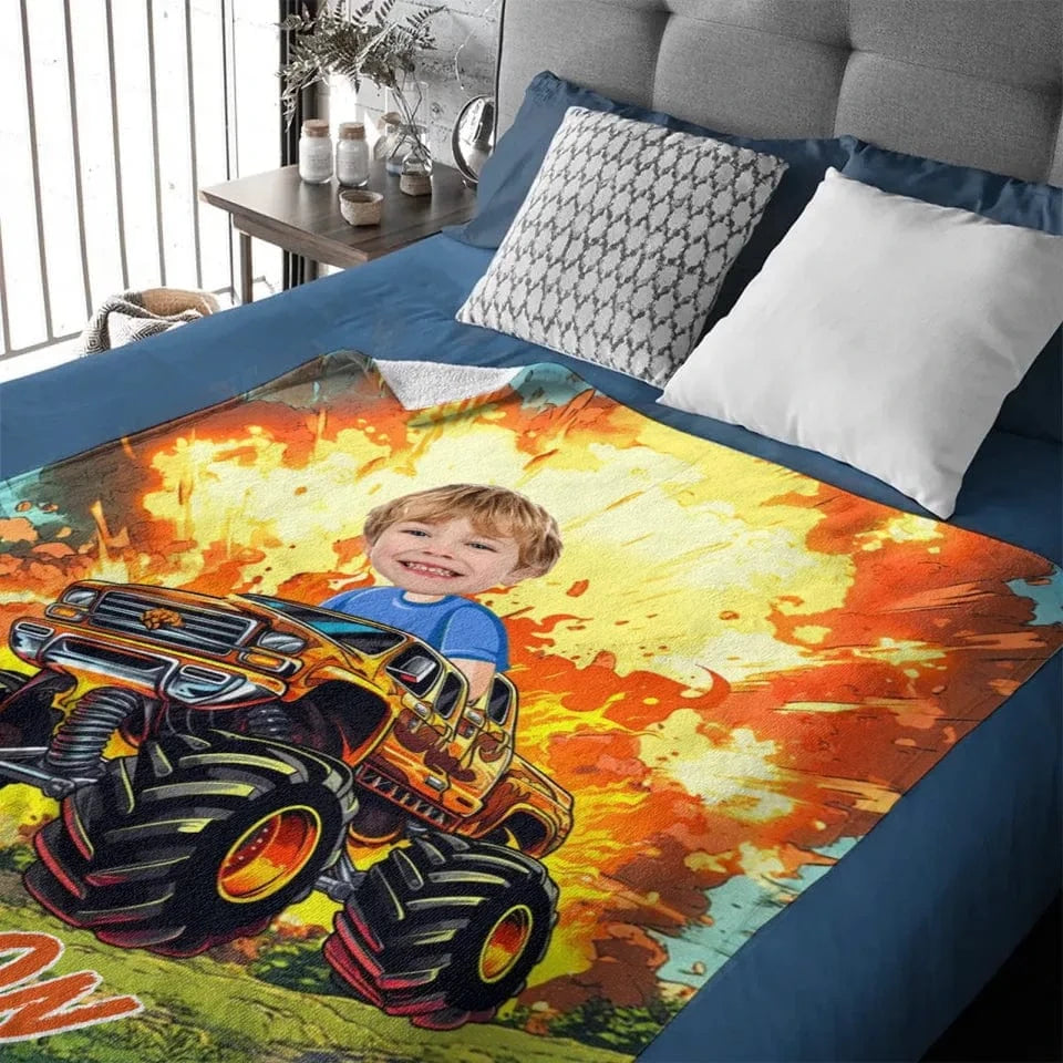 Big Bang - Personalised Photo Truck Blankets - Gifts for Child