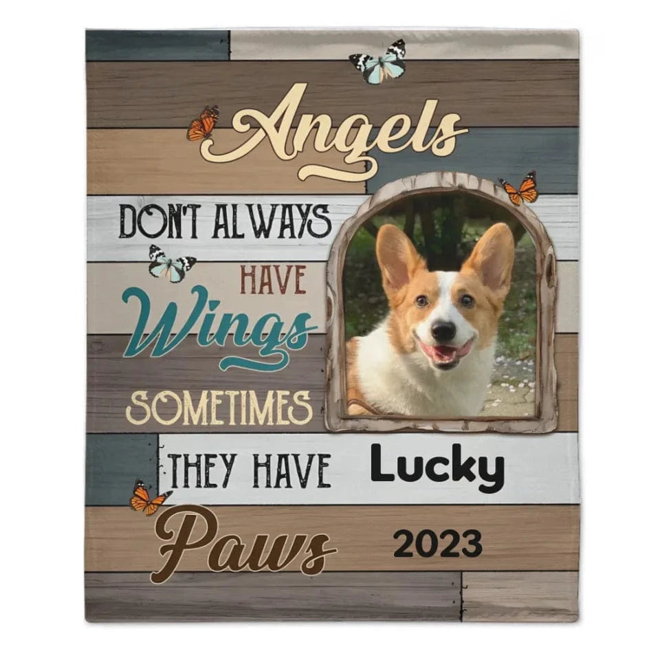 Customized Pet Memorial Blankets - Personalized Cozy Blanket with Pet Photo,Name and Year - A Meaning Gift For Pet Owners,Pet Lovers
