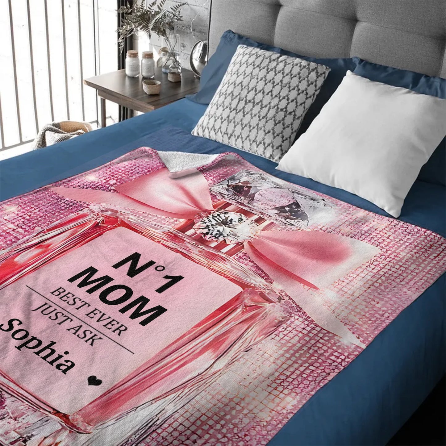 No1 Mom Ever - Personalized Mother Blanket,Mother's Day gift