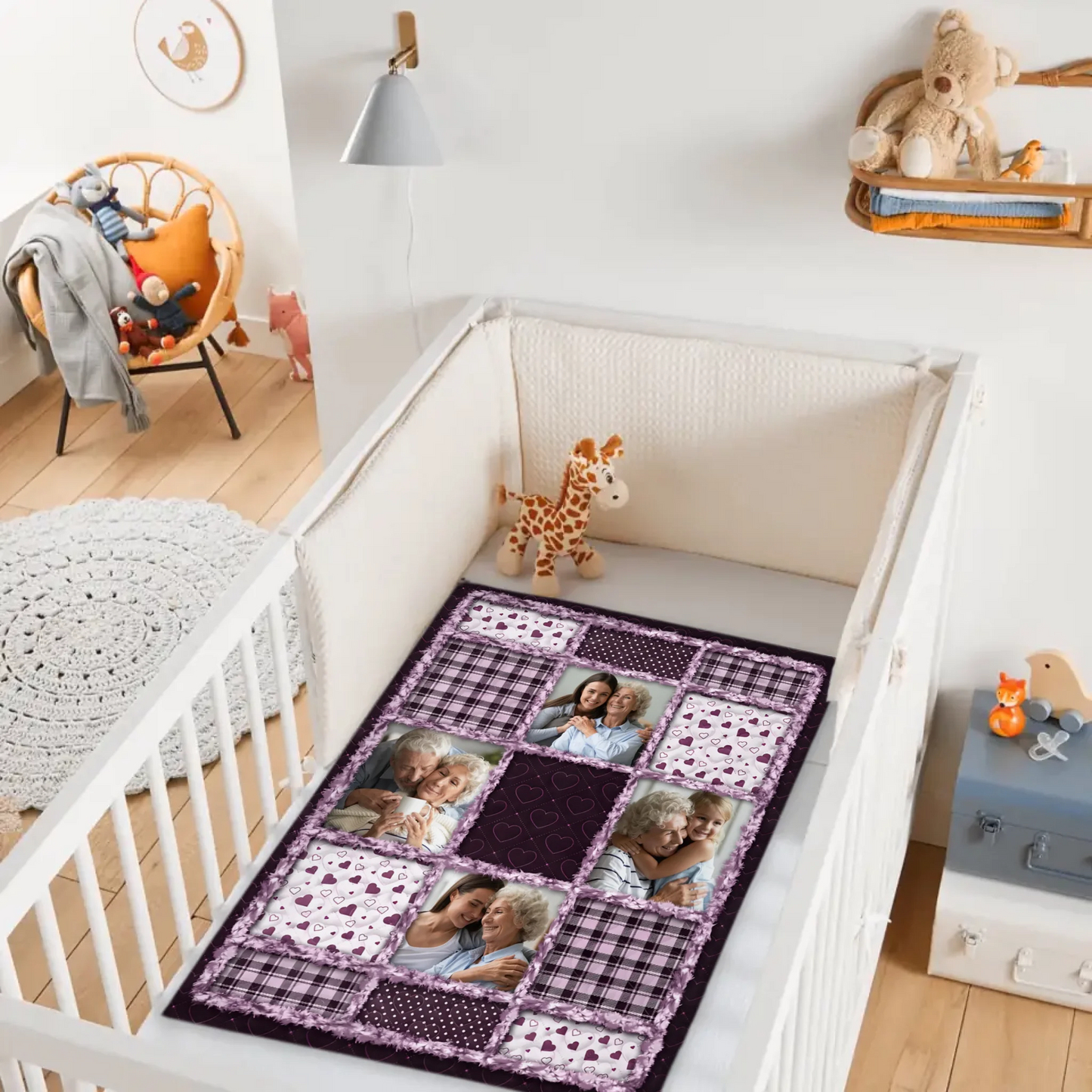 Custom Photo Memorial Blanket - Personalized Photo - Gifts For Family, Friends