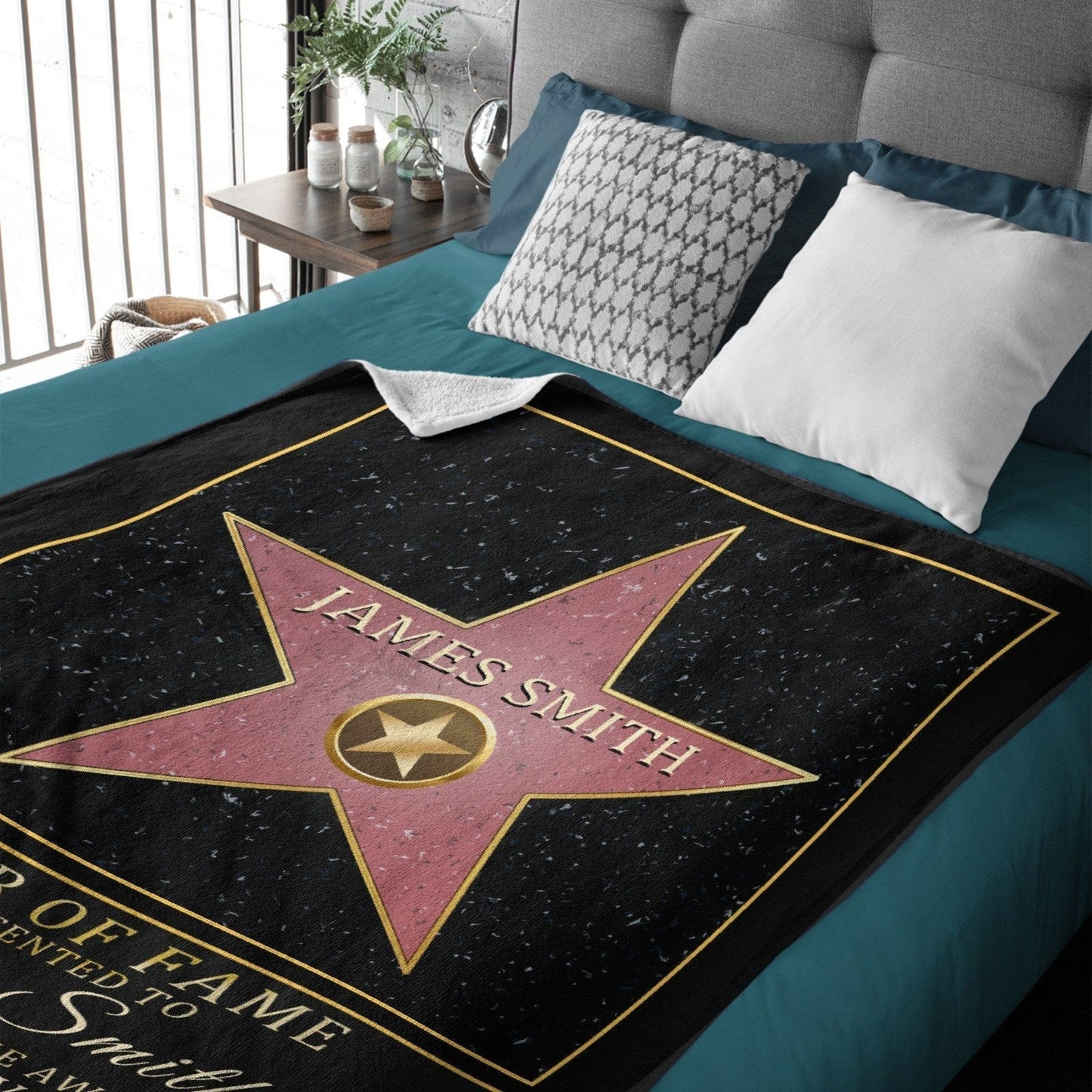 Star Of Fame, Best Mom, Best Dad Of The Year - Family Personalized Custom blanket - Birthday Gift For Mom And Dad
