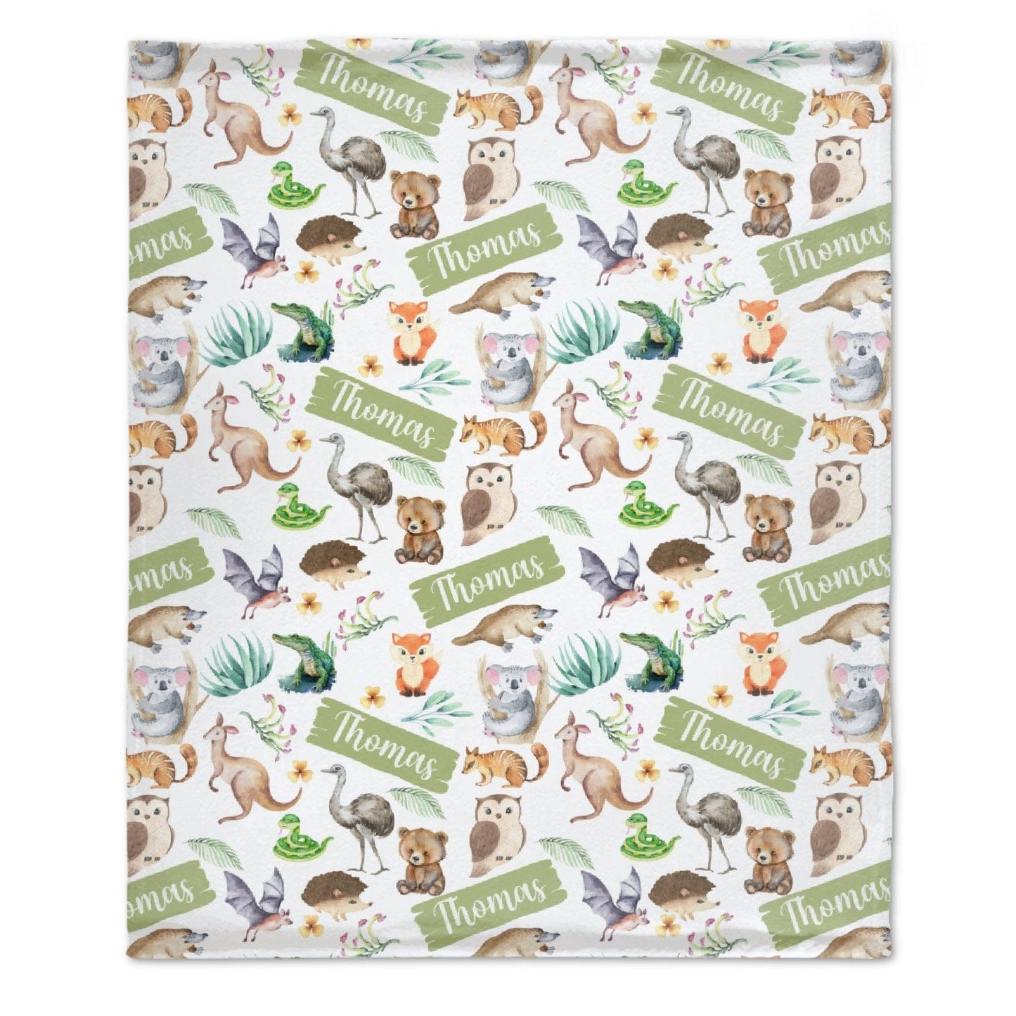 Personalised Aussie Animals BabyYouth blanket