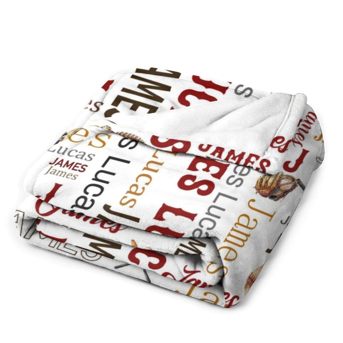 Personalized Customized Name Baseball Baby Blanket