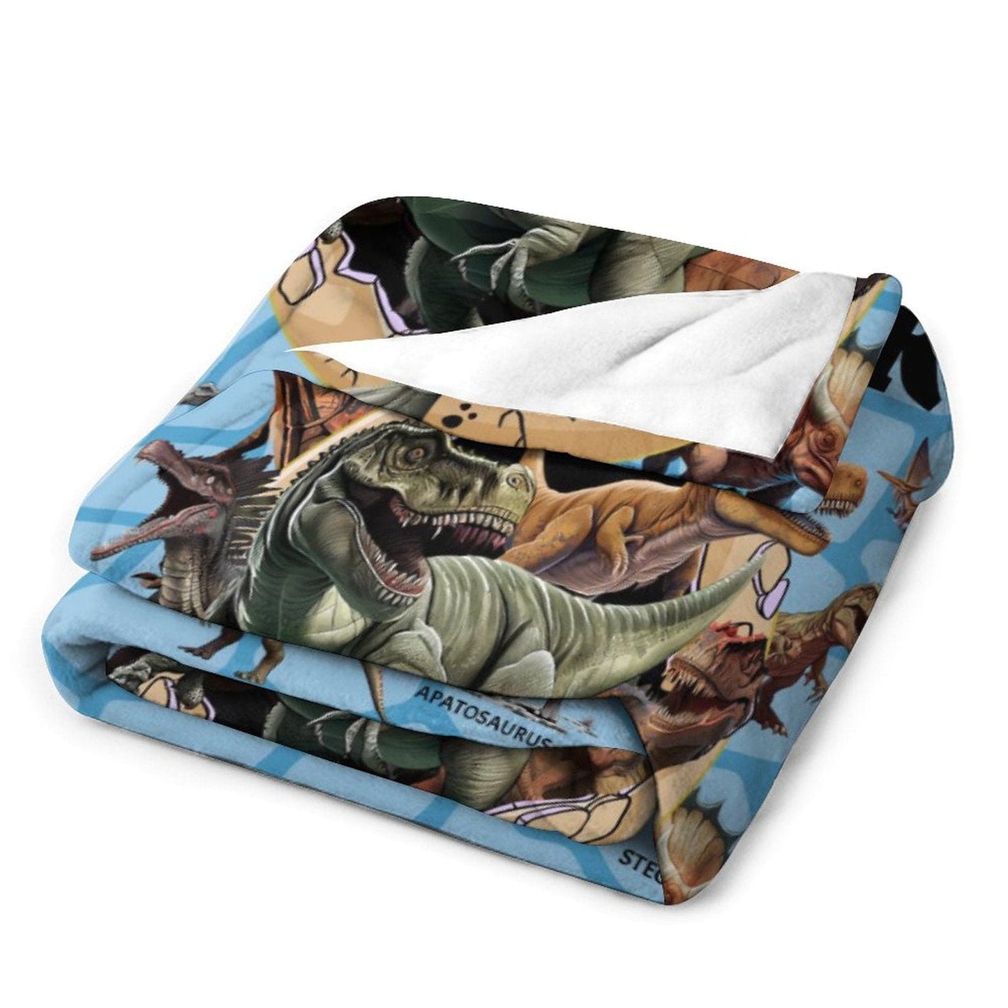 Personalized Custom Name Blankets - Dinosaur Theme