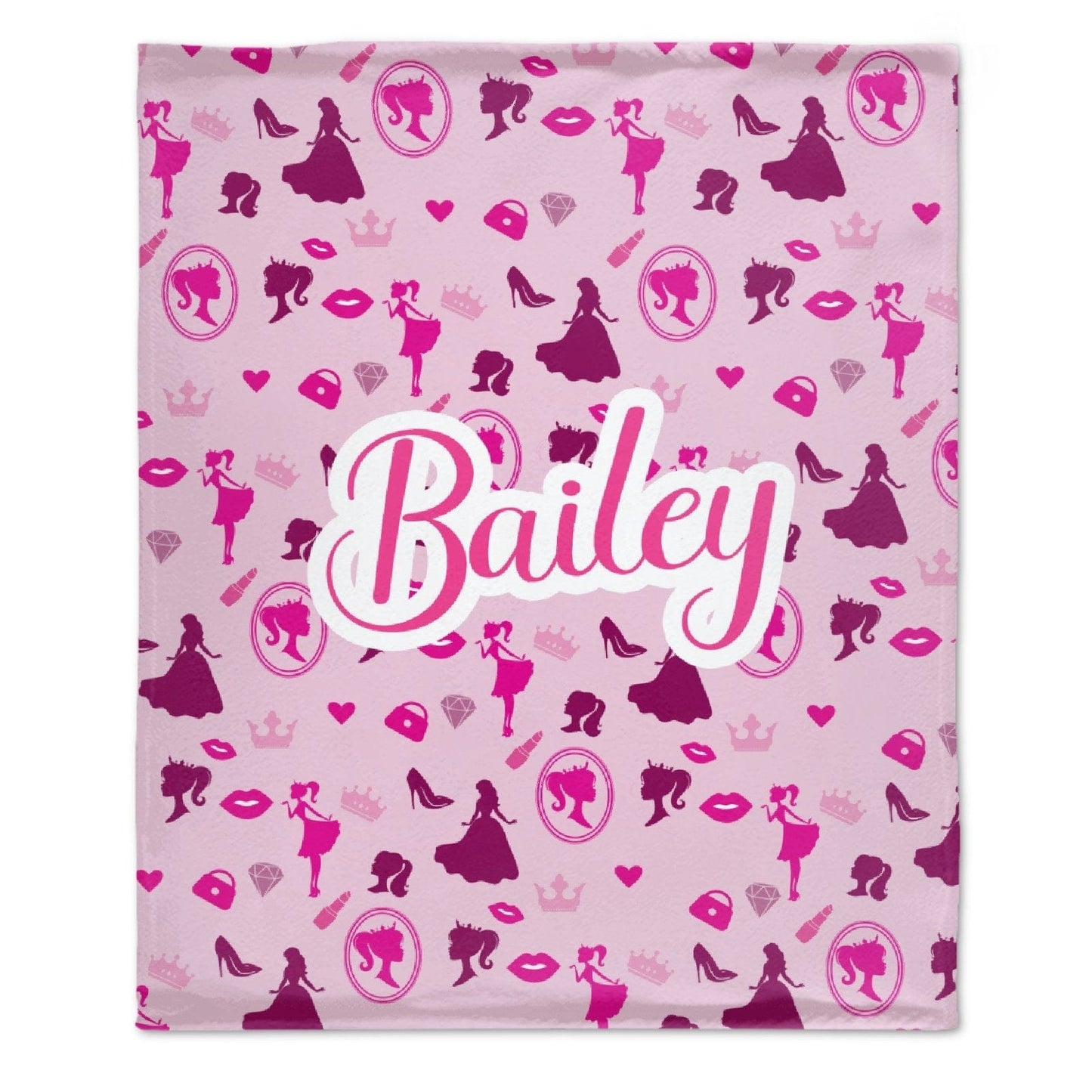 Personalized Name Custom Pink Party Blanket