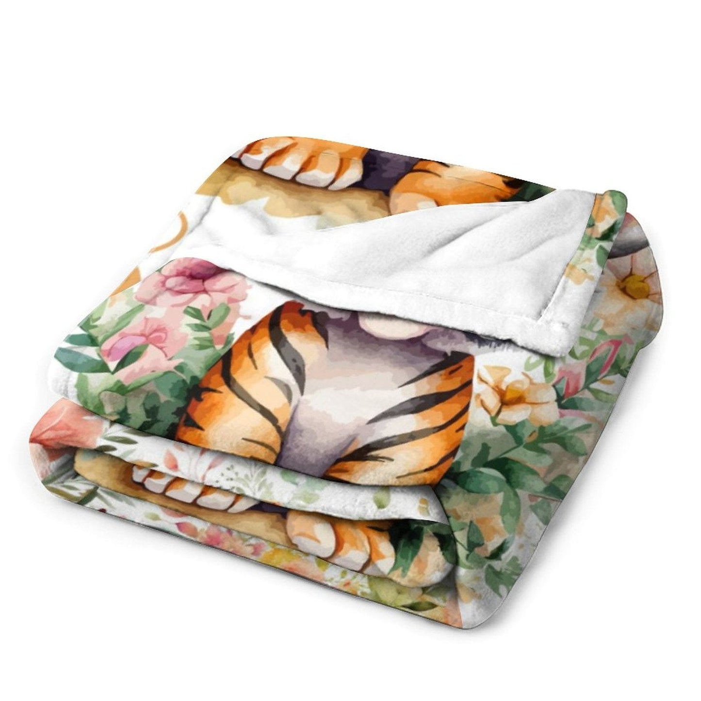 Custom Name Baby Tiger Throw Blanket