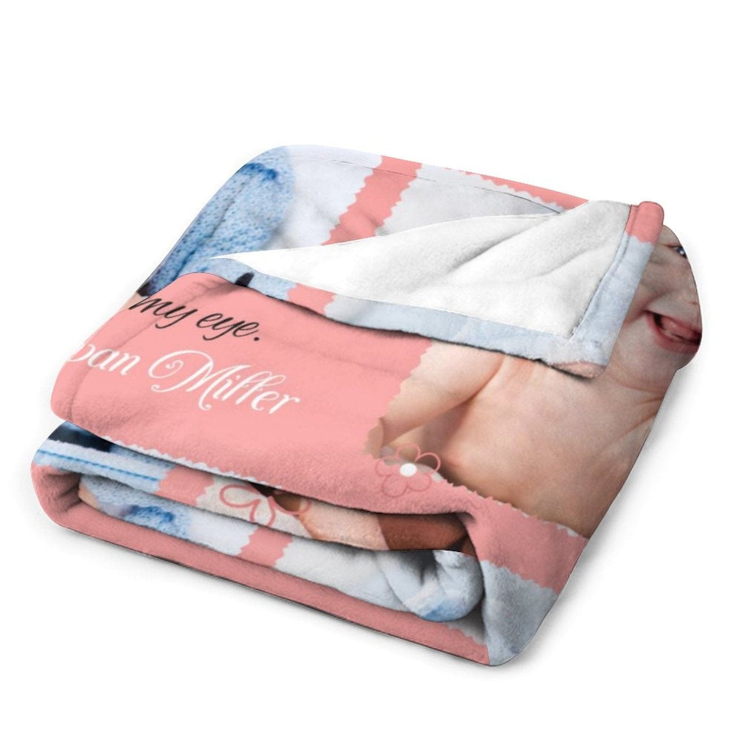 Customized Baby Photo Blanket-You Are The Apple Of My Eye