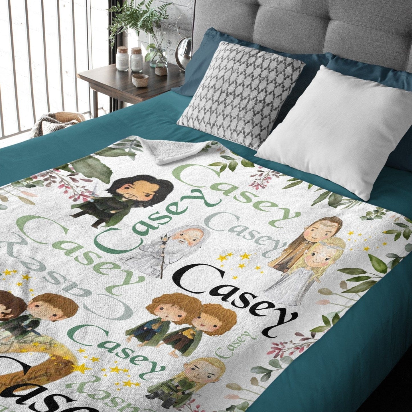 Name Customized Finger Rings Blanket Gifts for Kids
