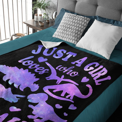 Dinosaur Blanket Gift for Women Kids Plush Jurassic Animal Lover Fan Gift