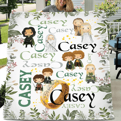 Name Customized Finger Rings Blanket Gifts for Kids