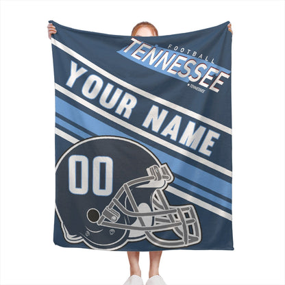 Personalized Football TENNESSEE  Custom Fans Add Name Number Blanket