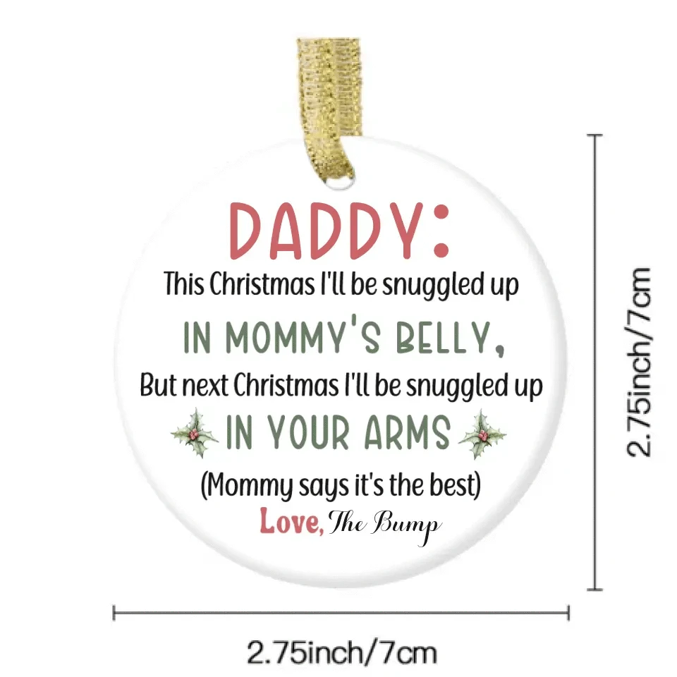 Personalized Christmas Ornament Gift - Snuggled In Your Arm