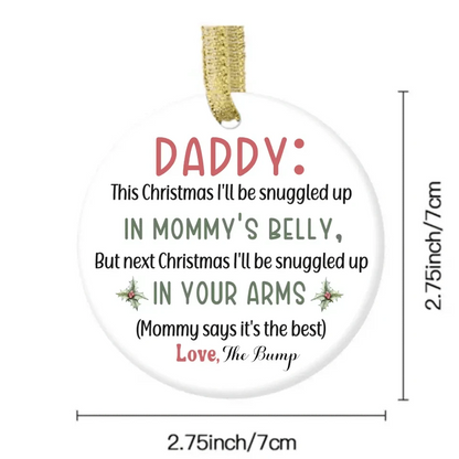 Personalized Christmas Ornament Gift - Snuggled In Your Arm