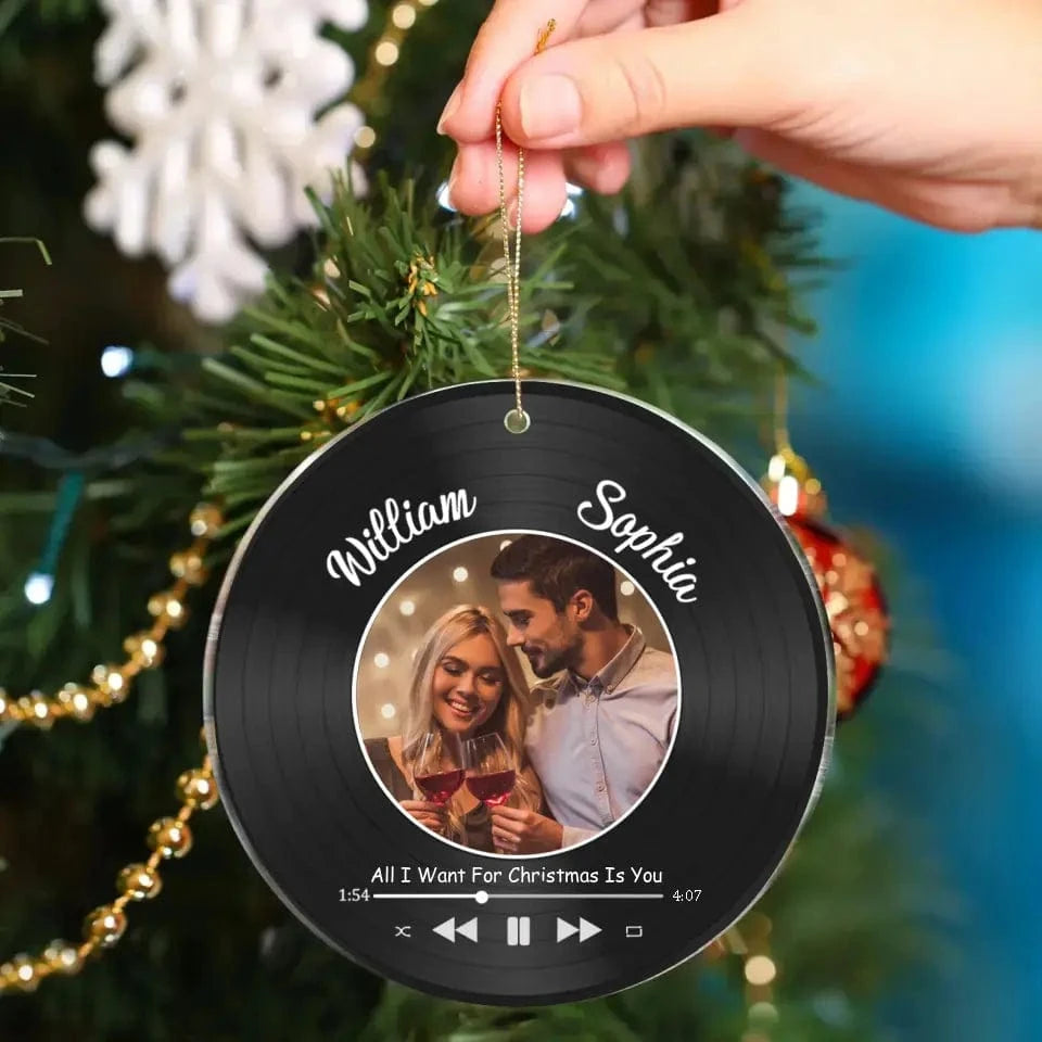 You Are My Best Adventure - Couple Personalized Custom Photo Acrylic Round Shaped Ornament - Christmas Gift For Husband Wife, Anniversary