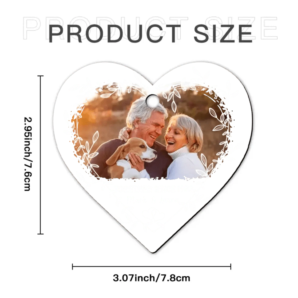 Couple Gift Together Since Heart Shape Acrylic Ornament
