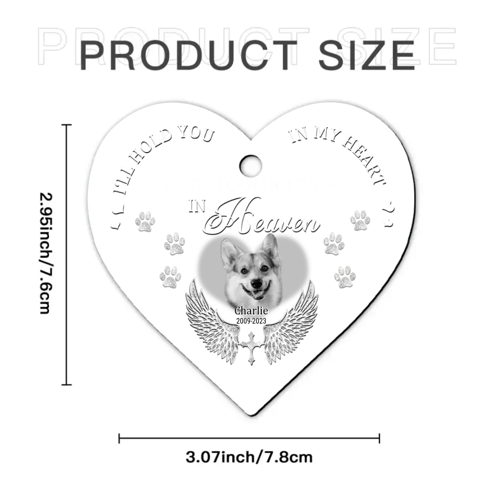 Custom Photo Personalized Memorial Heart Acrylic Ornament For Pet Lovers