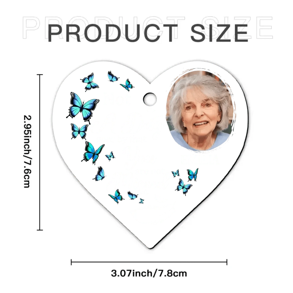 Custom Photo Memorial Personalized Ornament - Acrylic Heart Shaped - Christmas Gift, Sympathy Gift