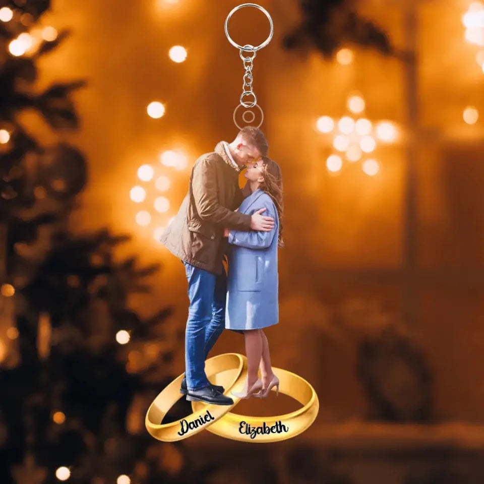 Personalized Photo Keychain - Gift For Couple, Wife, Husband