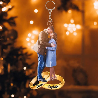 Personalized Photo Keychain - Gift For Couple, Wife, Husband