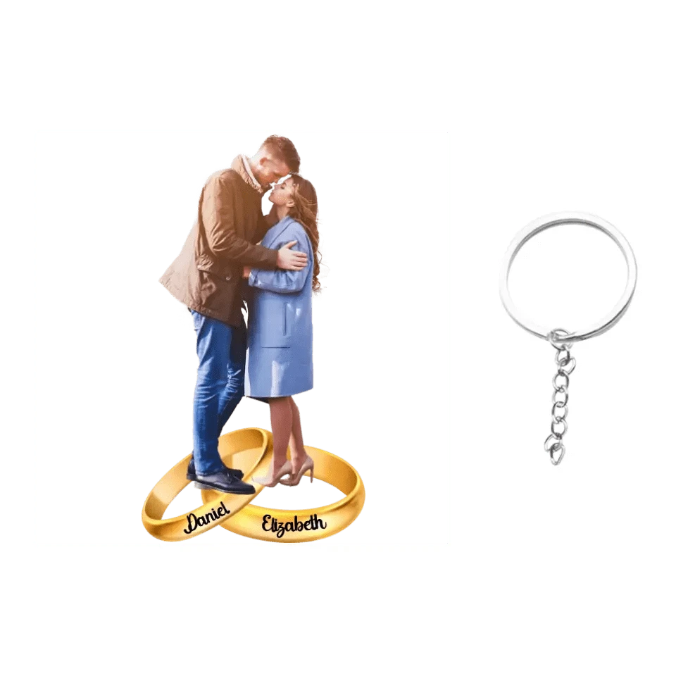 Personalized Photo Keychain - Gift For Couple, Wife, Husband