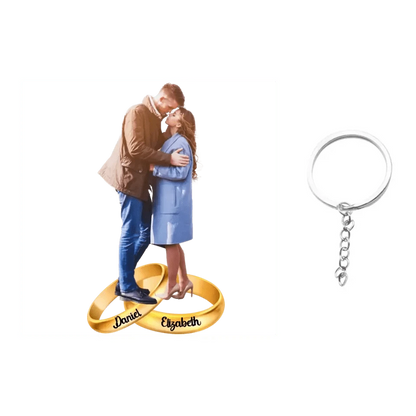 Personalized Photo Keychain - Gift For Couple, Wife, Husband