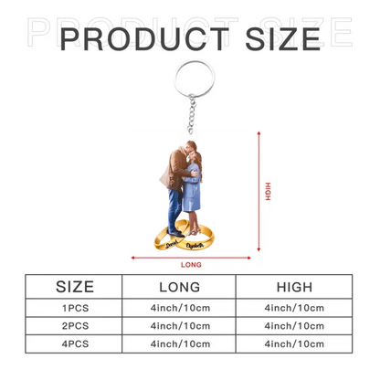 Personalized Photo Keychain - Gift For Couple, Wife, Husband