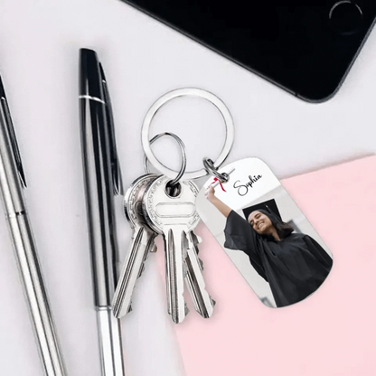 Custom Photo Graduation Keychain - It's Been Fun But I'm Glad We're Done - Gift For Graduates