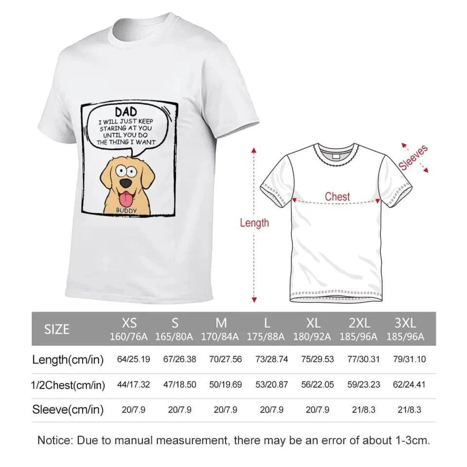 Personalized Custom Unisex T-shirt - We Will Just Keep Staring At You - Gift For Pet Owners