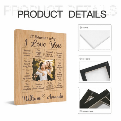 Couple Personalized Custom Photo Canvas Wall Art - The Sweet Memories We Share