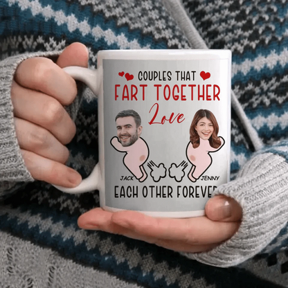 Funny Custom Face Coffee Mug - Love Each Other Forever, Valentine's Gifts