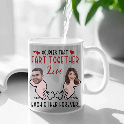 Funny Custom Face Coffee Mug - Love Each Other Forever, Valentine's Gifts