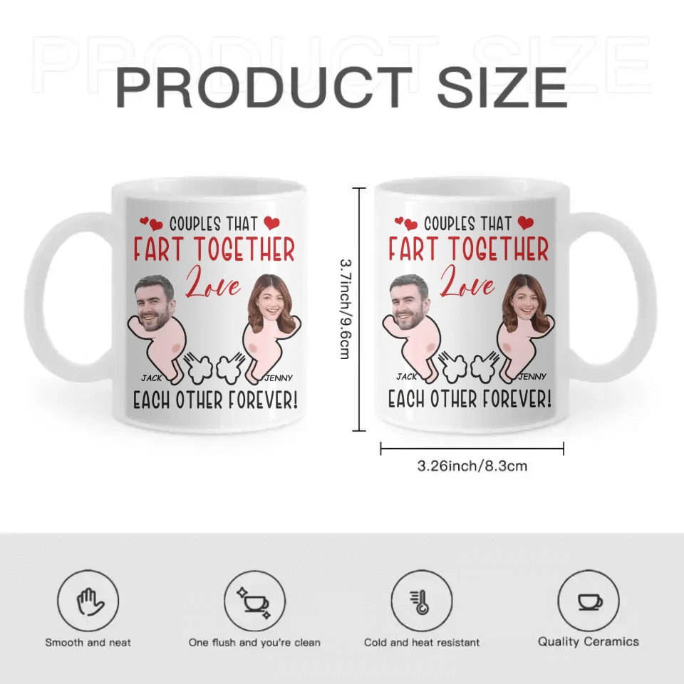 Funny Custom Face Coffee Mug - Love Each Other Forever, Valentine's Gifts