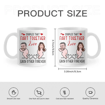 Funny Custom Face Coffee Mug - Love Each Other Forever, Valentine's Gifts