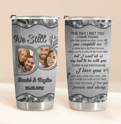 Custom Photo Personalized Couple Tumbler - Anniversary Gift Idea For Couple