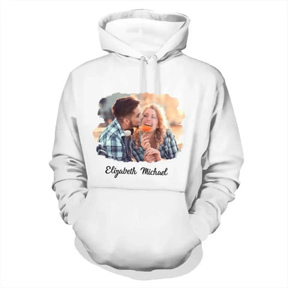 Custom Photo The Beginning Of Forever - Couple Personalized Custom Unisex T-shirt, Hoodie