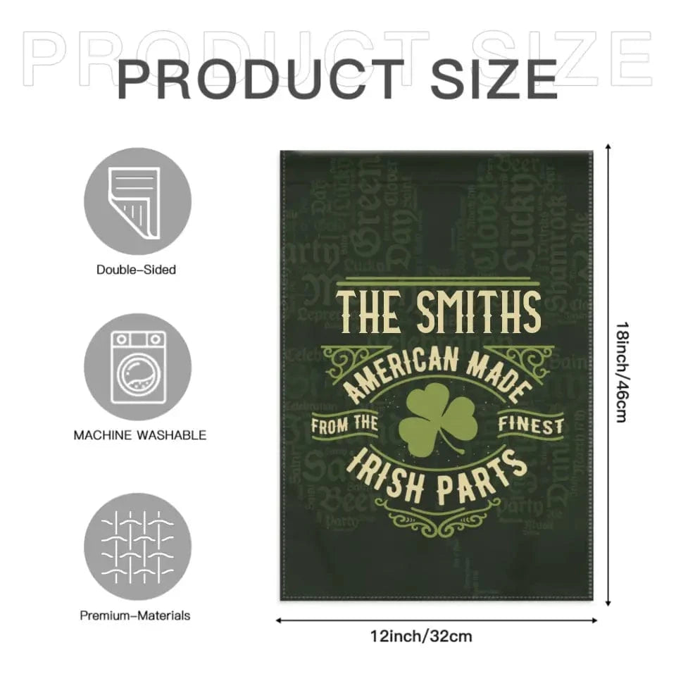 Personalized Name St. Patrick Irish Parts Blanket Garden Flag