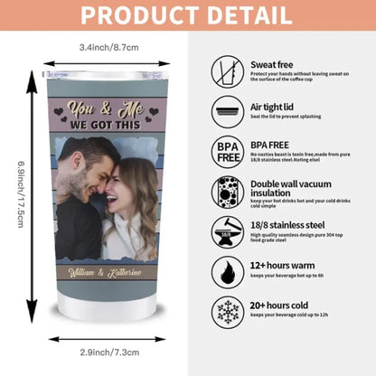 Personalized Tumbler - Custom Photo Couple Turn Back The Clock