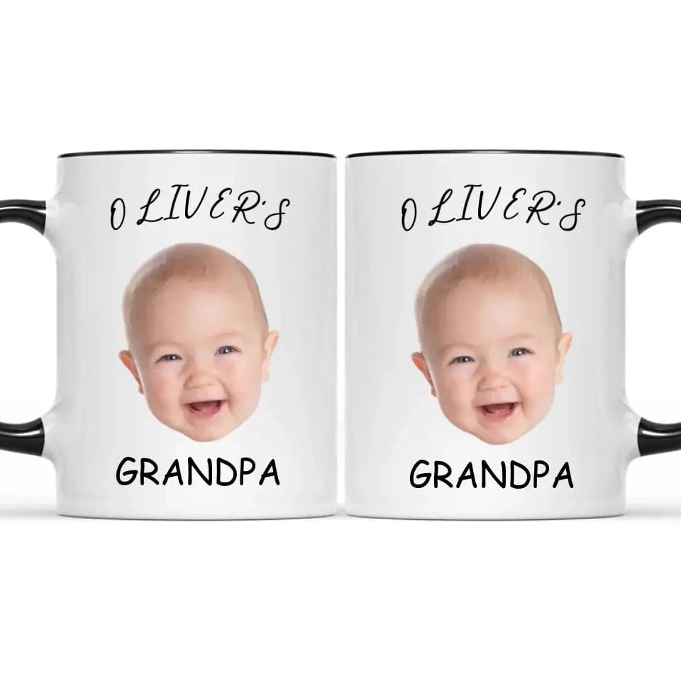 Personalized Baby Face Photo Mug For Mommy Daddy Grandpa Grandma