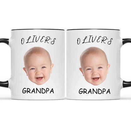 Personalized Baby Face Photo Mug For Mommy Daddy Grandpa Grandma