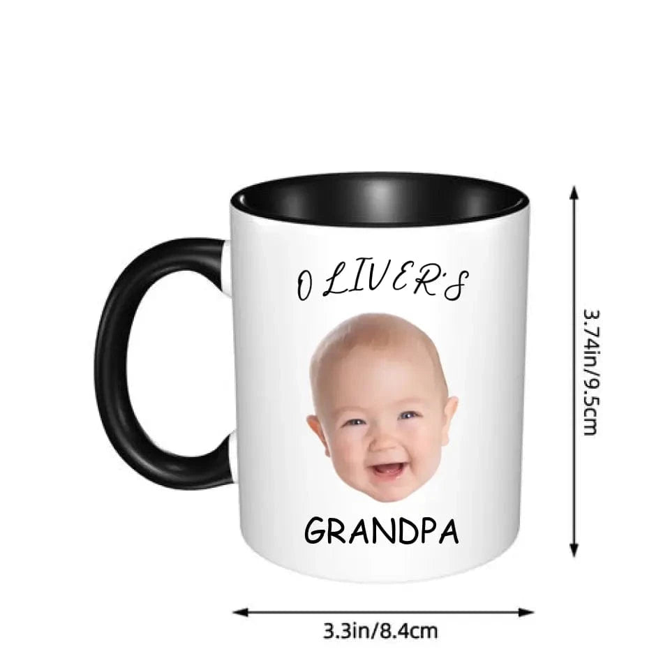 Personalized Baby Face Photo Mug For Mommy Daddy Grandpa Grandma