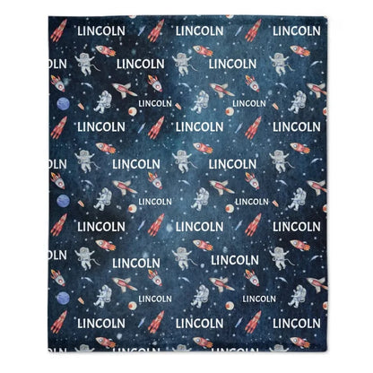Personalized Custom Outerspace Blanket With Name
