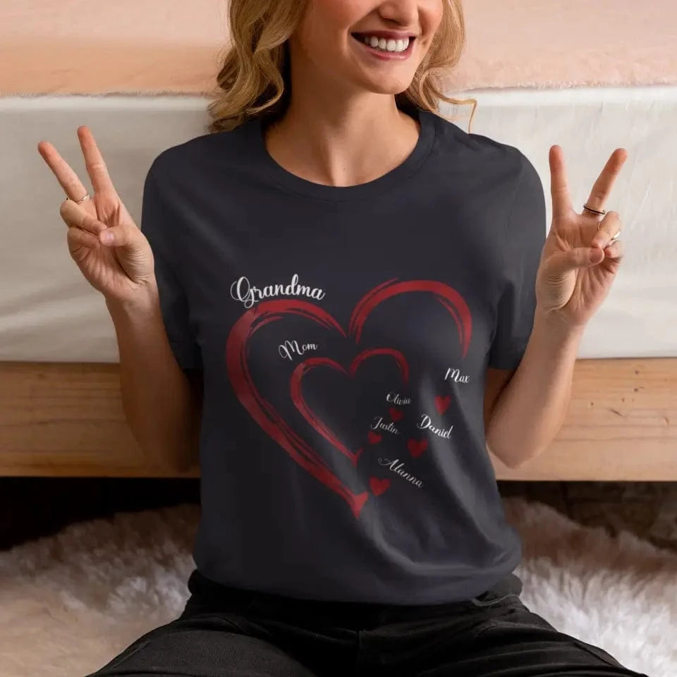 Mommy's Sweet hearts - Family Personalized Custom Unisex T-shirt, Hoodie - Gift For Grandma