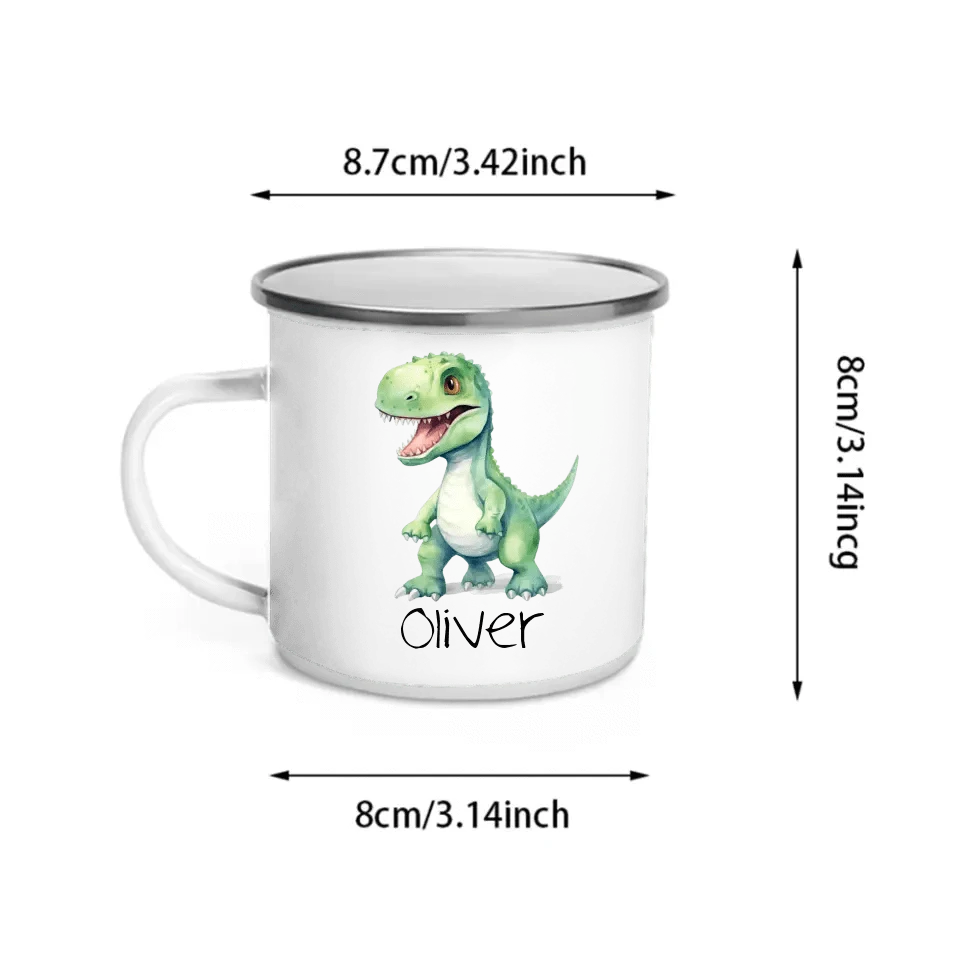 Personalized Truck Train Airplane Vehicles / Dinosaur Mug for Kids - Hot Chocolate / Milk Mug