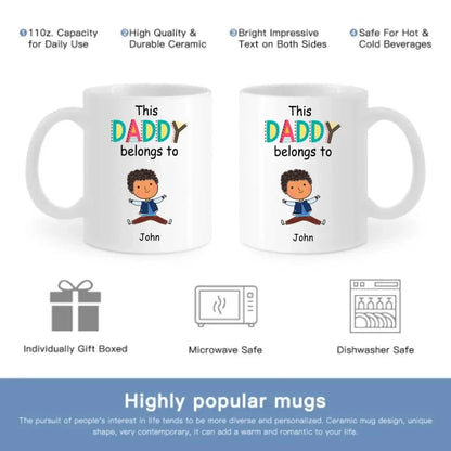 Personalized Custom Mug Life Is Just Better With kids, This Grandpa belongs to Kids Mug