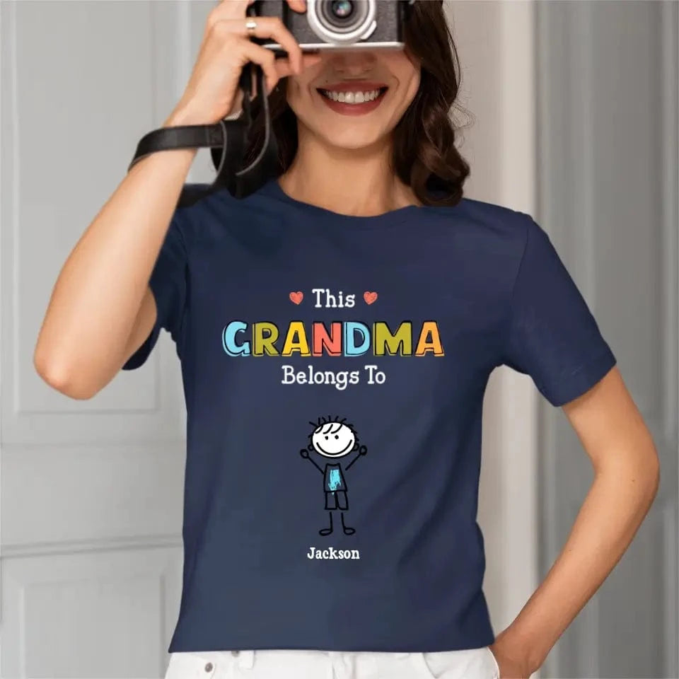 Personalized Grandma Shirt - This Grandma/Mommy/Daddy Belongs To - Family Gift