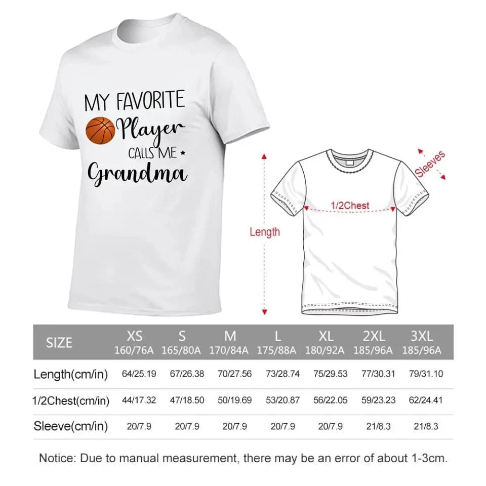 My Favorite Player Calls Me Grandma - Personalized Custom T Shirt