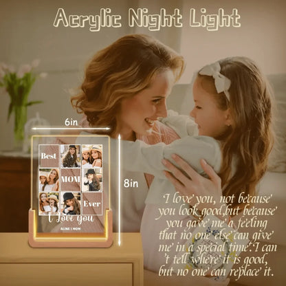Personalized Frame with LED -Valentines Day Gifts for Mom, Custom 6 Photos